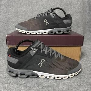 On Cloudflow Black Asphalt Gray Athletic Sneakers Running Shoes Mens Size 8 US